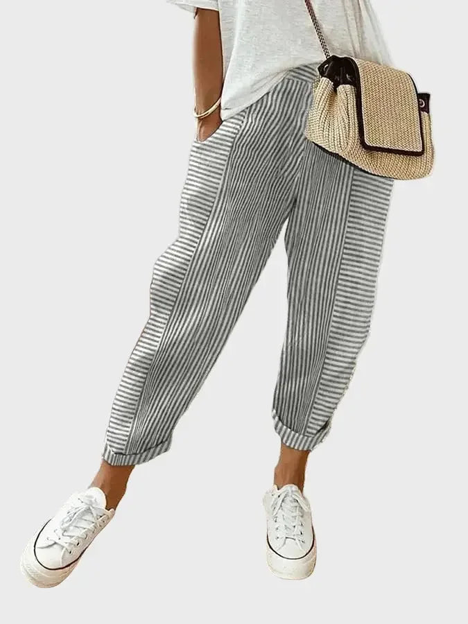 Casual Striped Jogger Pants Luxe-london.uk