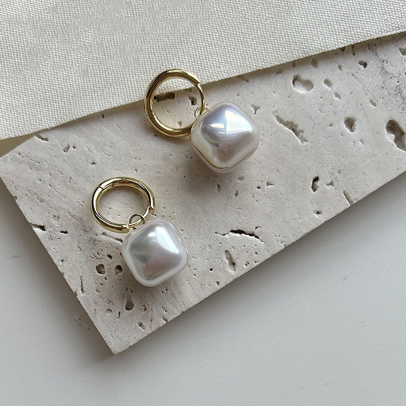 Elegant Cubic Pearl Earrings Jasmine's Boutique Australia