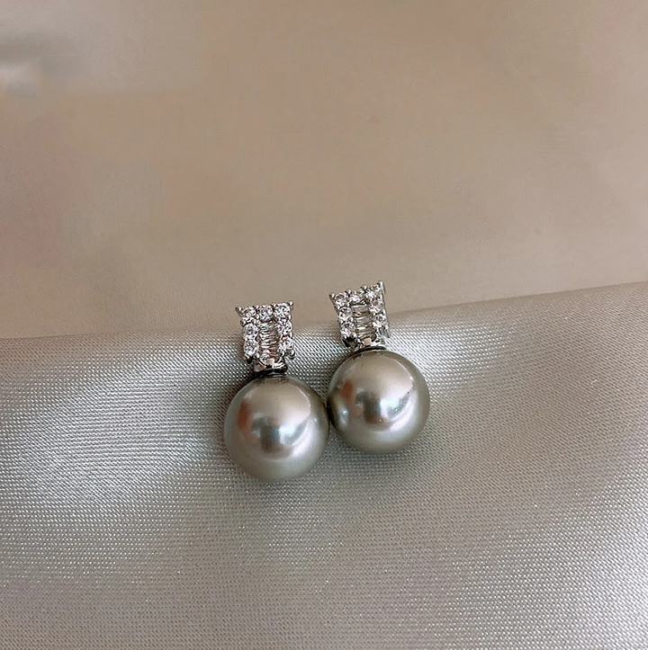 Elegant Zirconia Pearl Earrings Jasmine's Boutique Australia