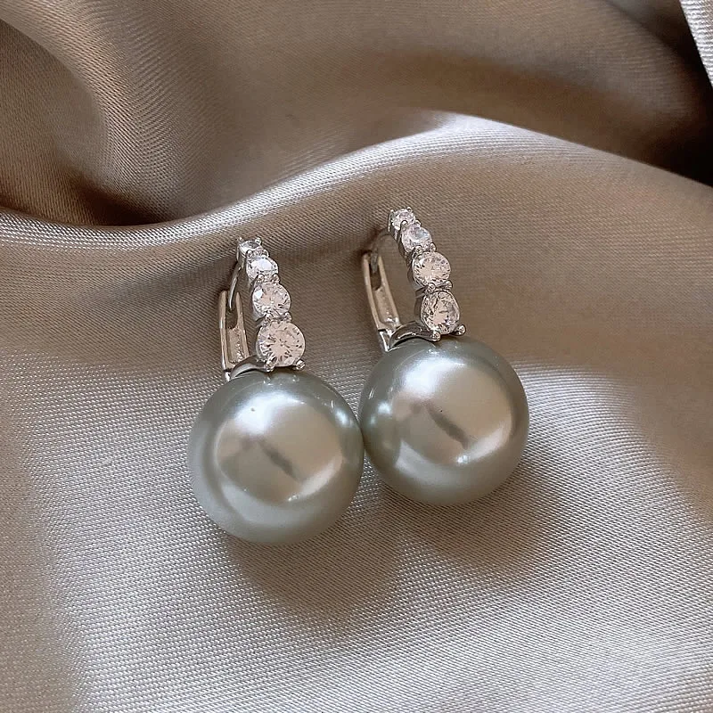 Elegant Precious Zirconia Pearl Earrings Jasmine's Boutique Australia
