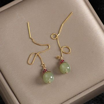 Vintage Olive Pearl Earrings Jasmine's Boutique Australia