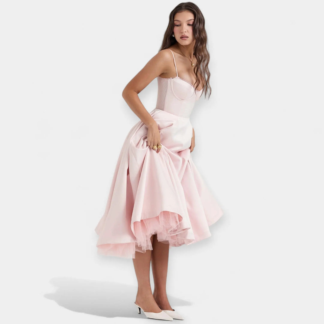 Midi Dress with Tulle and Style Jasmine's Boutique Australia
