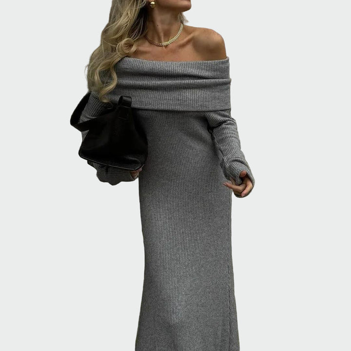 Off Shoulder Knit Maxi Dress Jasmine's Boutique Australia