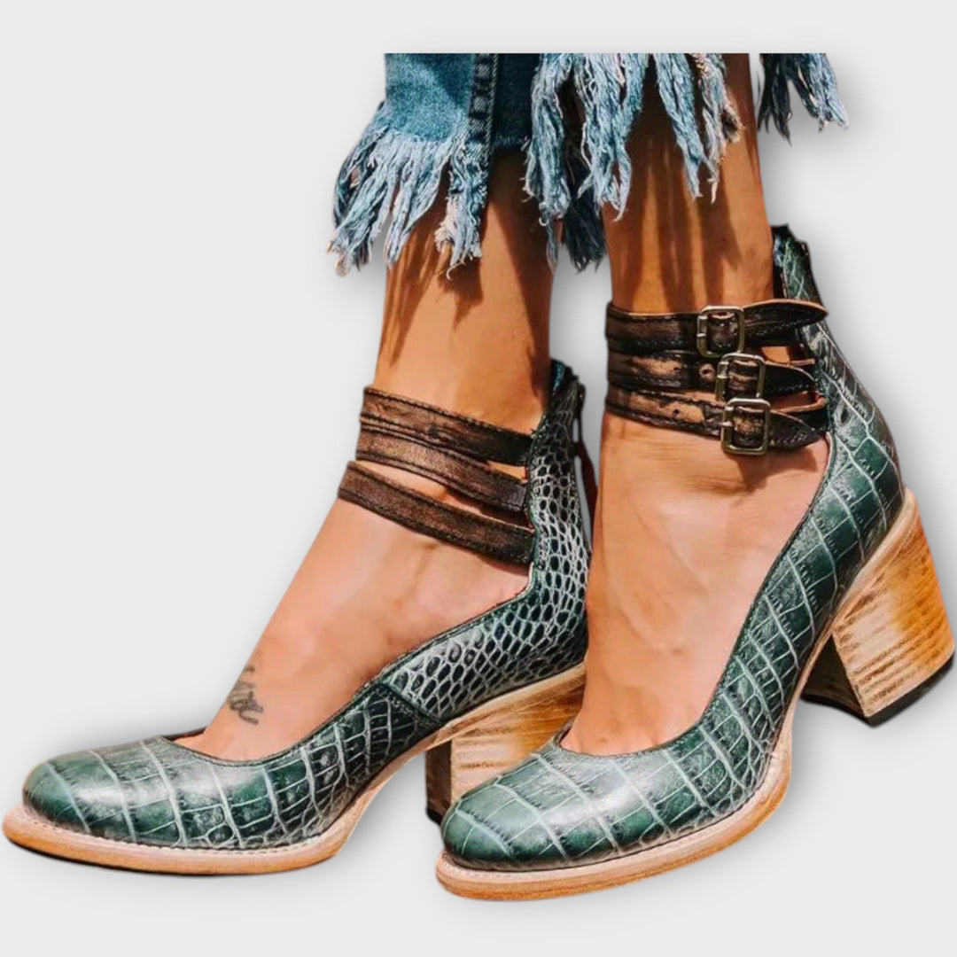 Shoes with Multiple Straps and Thick Heel Jasmine's Boutique Australia
