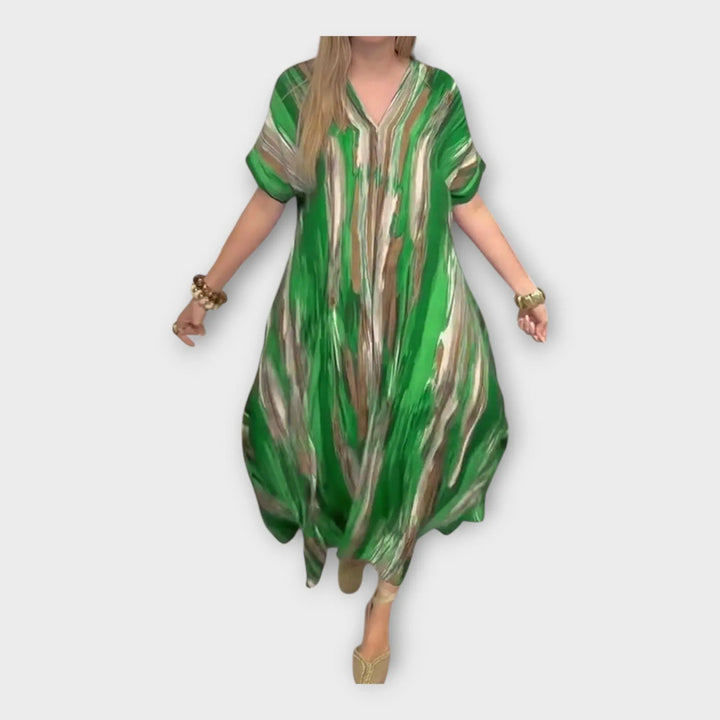 Long Kaftan with V Neckline and Wide Sleeves Jasmine's Boutique Australia