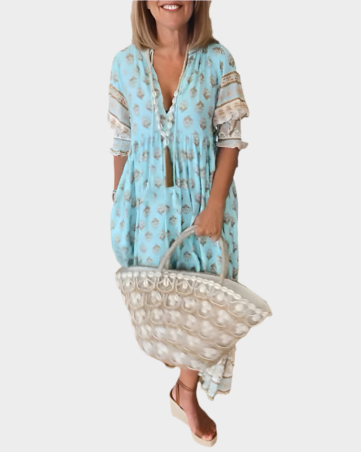 Boho Dress with Comfortable Fit and Puff Sleeves Jasmine's Boutique Australia