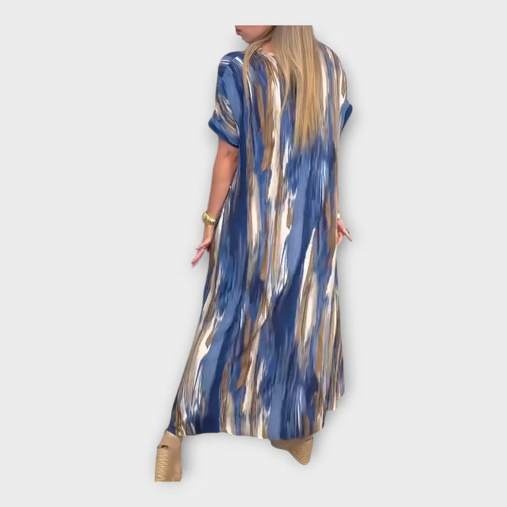 Long Kaftan with V Neckline and Wide Sleeves Jasmine's Boutique Australia