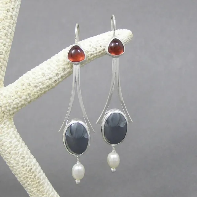Vintage Pearl Drop Crystal Earrings Jasmine's Boutique Australia