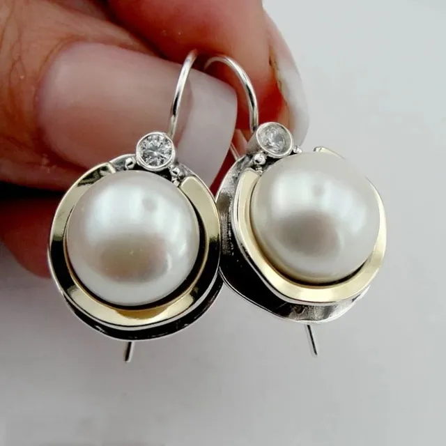 Vintage Rounded Pearl Earrings Jasmine's Boutique Australia