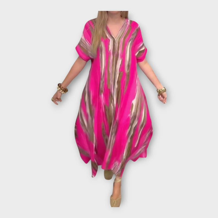 Long Kaftan with V Neckline and Wide Sleeves Jasmine's Boutique Australia