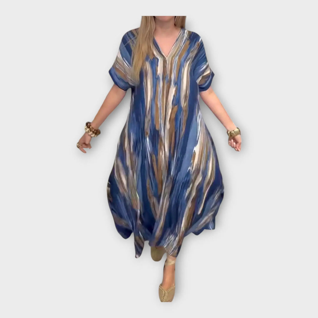 Long Kaftan with V Neckline and Wide Sleeves Jasmine's Boutique Australia