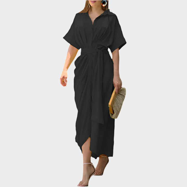 Dress with Puff Collar and Elegant Line Jasmine's Boutique Australia