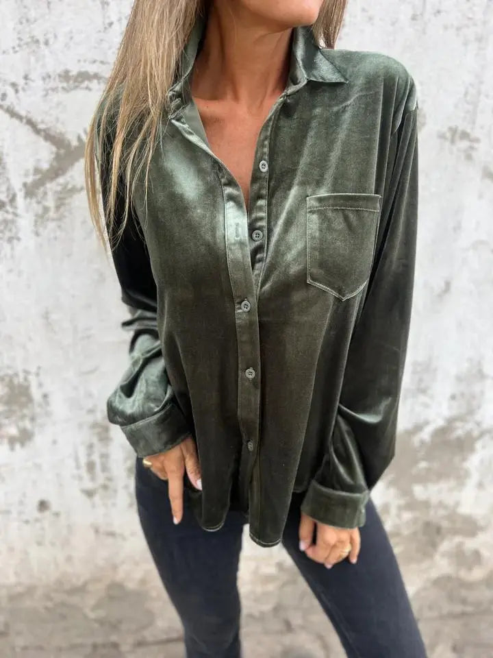 Velvet Wine Luxe Shirt Jasmine's Boutique Australia