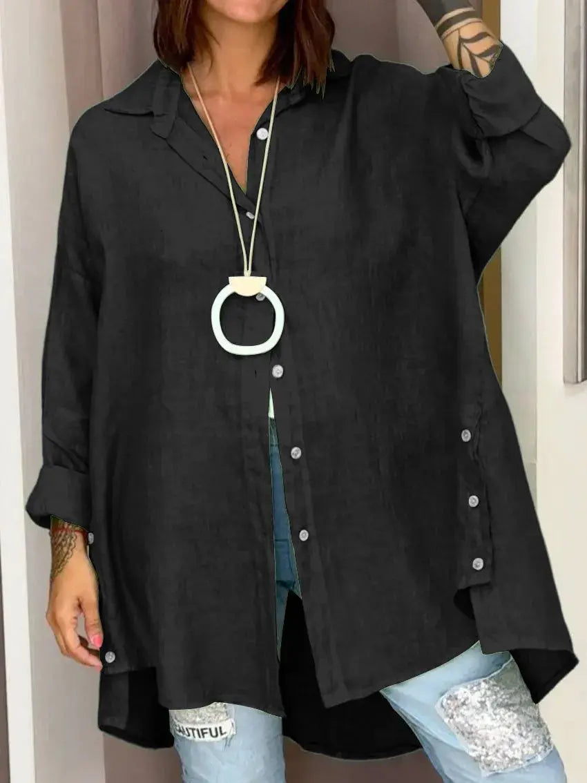 Oversized Button-Up Linen Shirt Jasmine's Boutique Australia