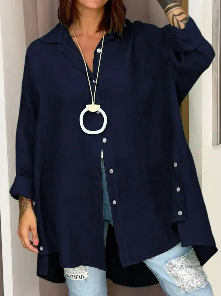 Oversized Button-Up Linen Shirt Jasmine's Boutique Australia