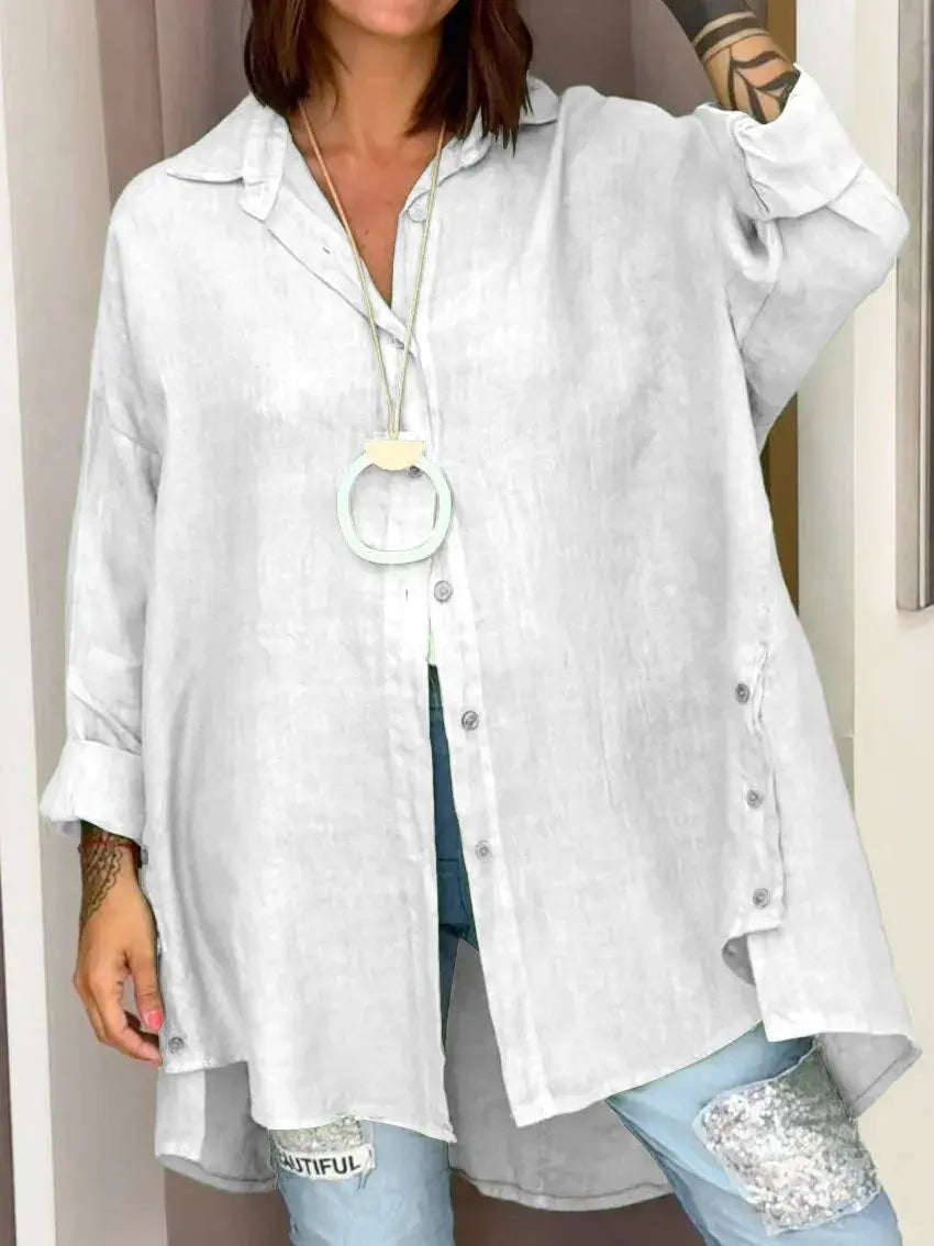 Oversized Button-Up Linen Shirt Jasmine's Boutique Australia