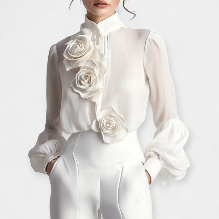 Blouse with 3D Roses Jasmine's Boutique Australia