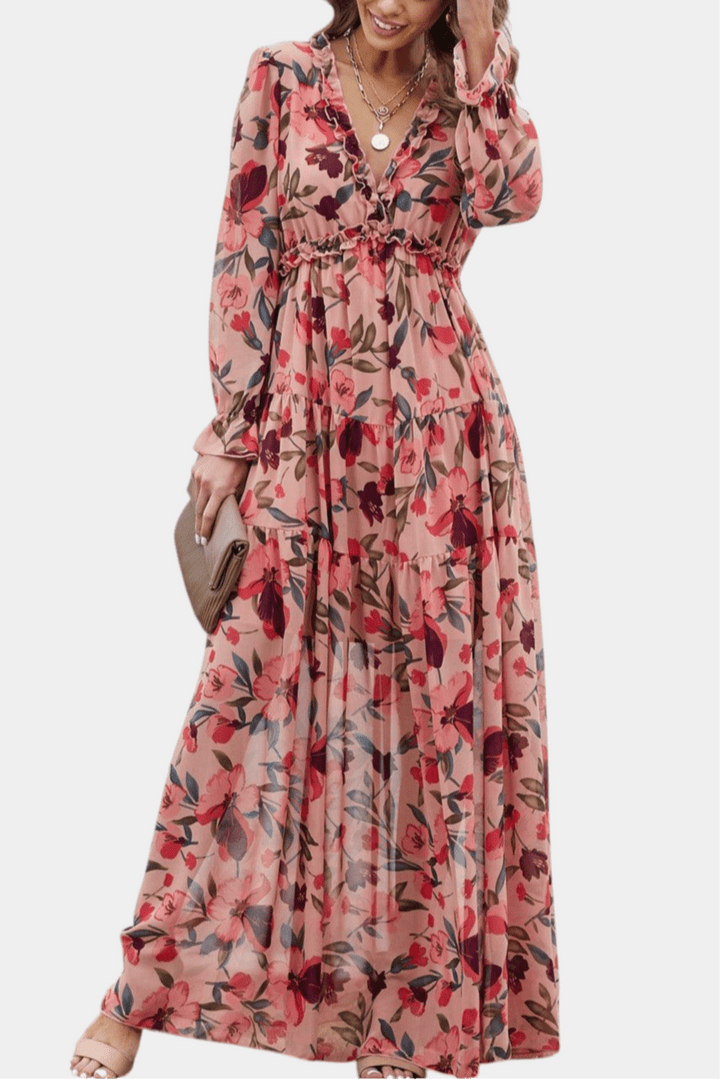 Keti | Long-Sleeve Floral Maxi Dress Liora Lane Boutique
