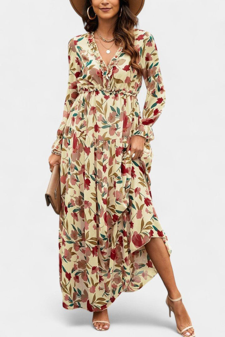 Keti | Long-Sleeve Floral Maxi Dress Liora Lane Boutique
