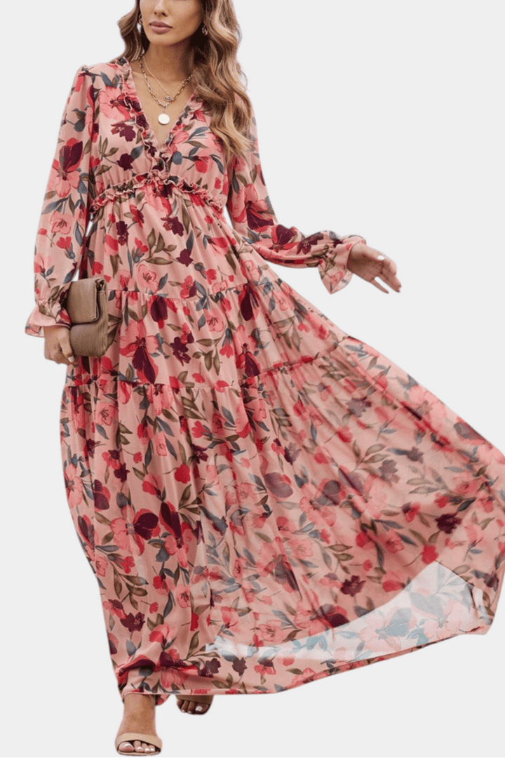Keti | Long-Sleeve Floral Maxi Dress Liora Lane Boutique