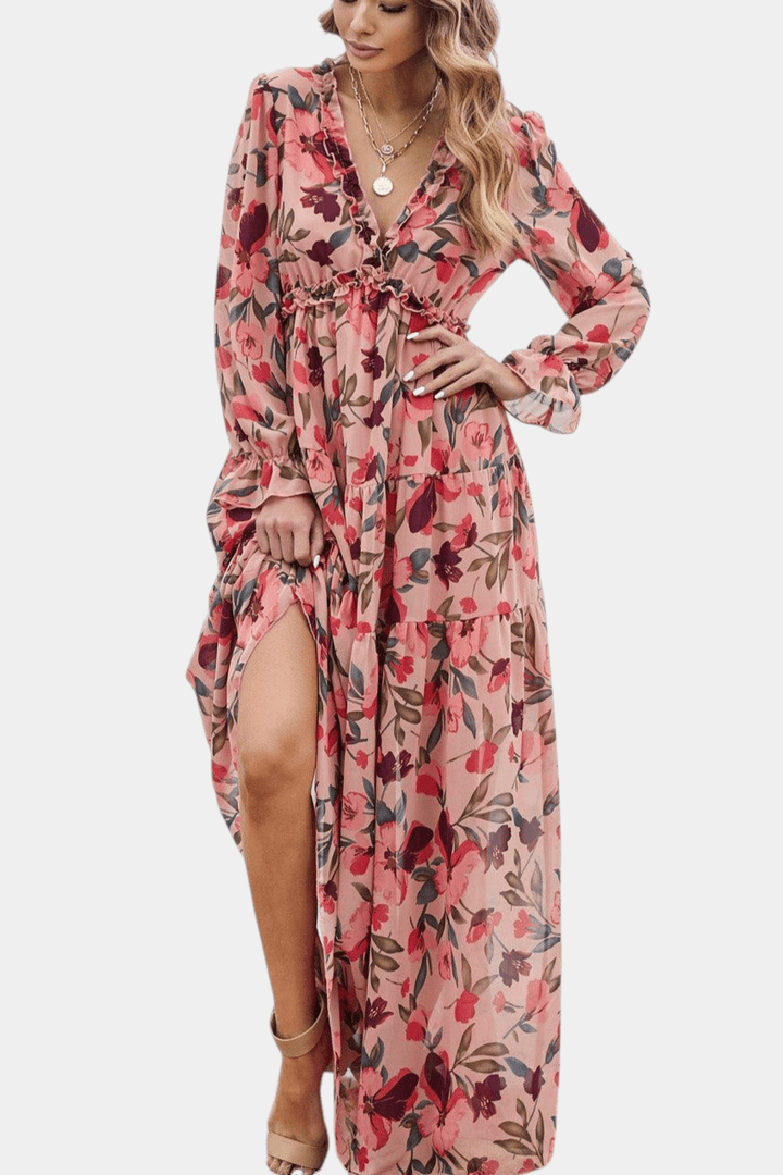 Keti | Long-Sleeve Floral Maxi Dress Liora Lane Boutique