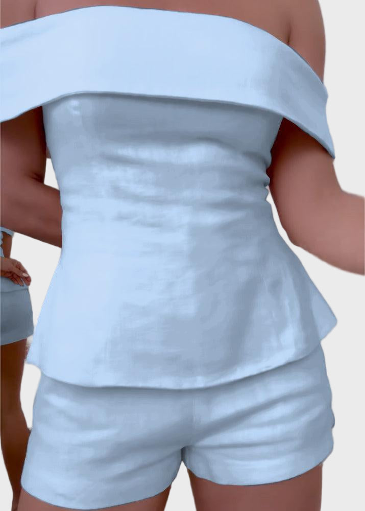 Santorini Breeze Linen Set Jasmine's Boutique Australia