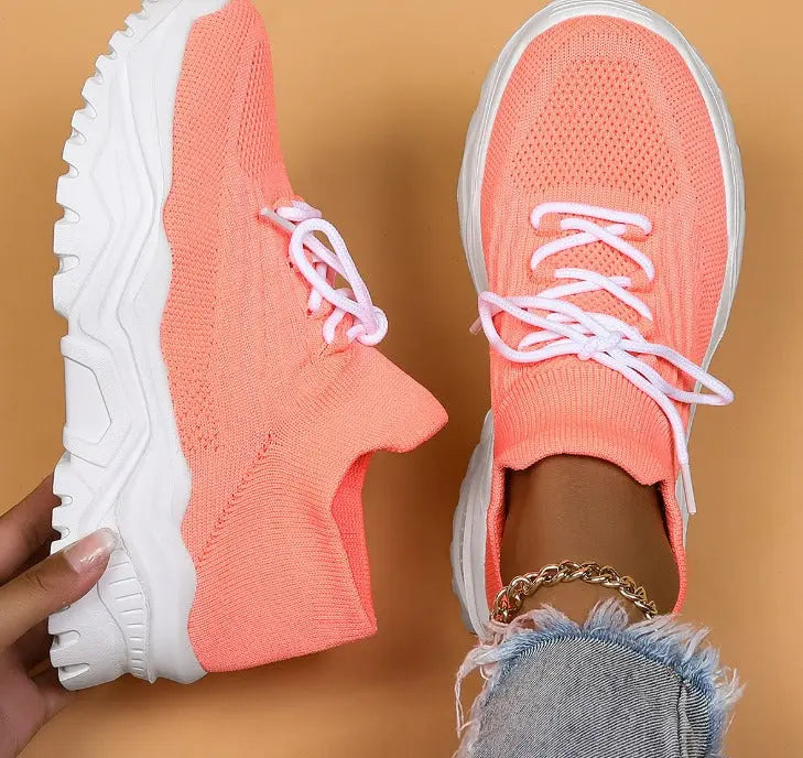 All-White Chunky Knit Sneakers Jasmine's Boutique Australia