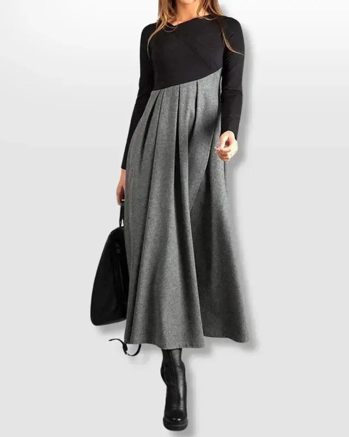 Two-Tone Pleated A-Line Maxi Dress Jasmine's Boutique Australia