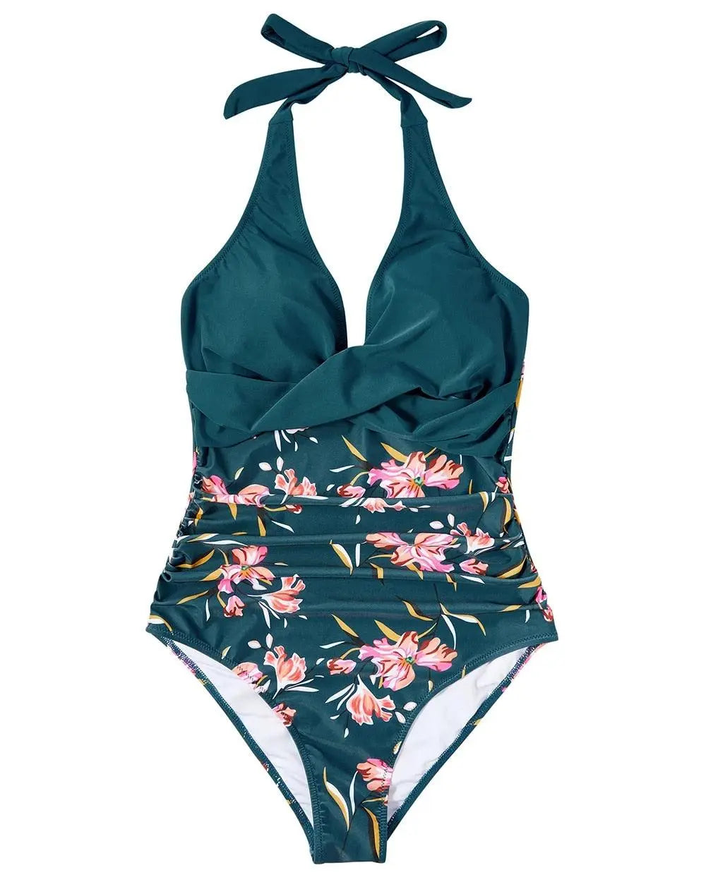 Sunset Palms Wrap Halter One-Piece Jasmine's Boutique Australia