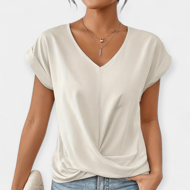 V-Neck Short Sleeve Blouse Jasmine's Boutique Australia