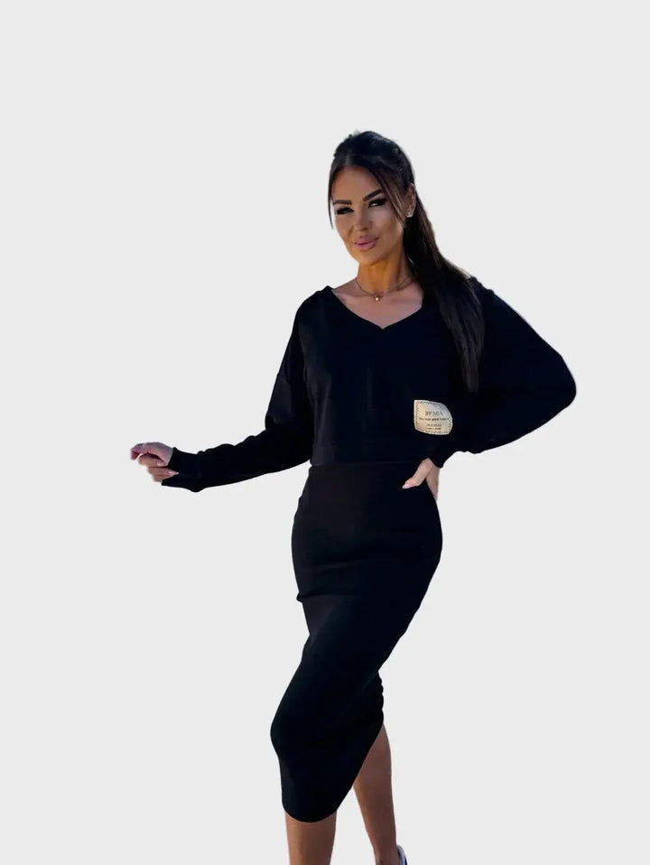 casual sweatshirt and dress set Luxe-london.uk