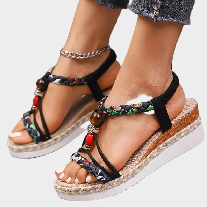 Beaded Braided Platform Sandals Jasmine's Boutique Australia