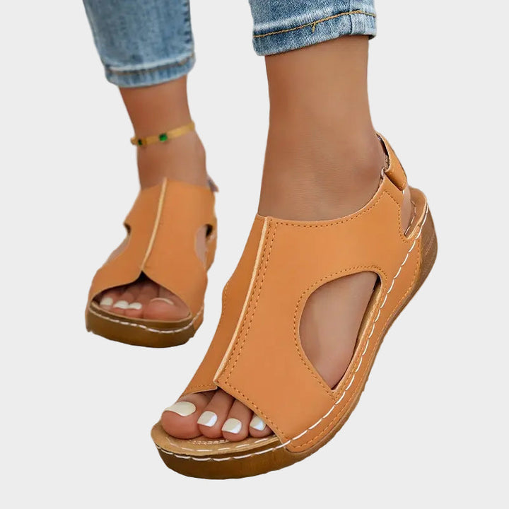 Mocha Cutout Comfort Sandals Jasmine's Boutique Australia