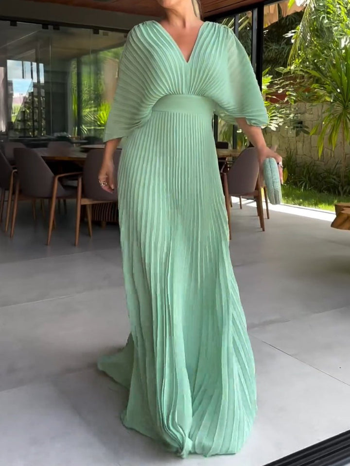 Sassa - Floating Ribbed Dress with V-Neck Jasmine's Boutique Australia