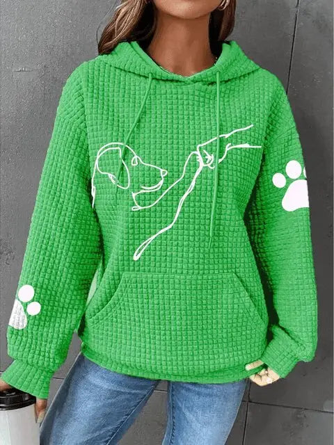 Paw Connection Waffle Hoodie Jasmine's Boutique Australia