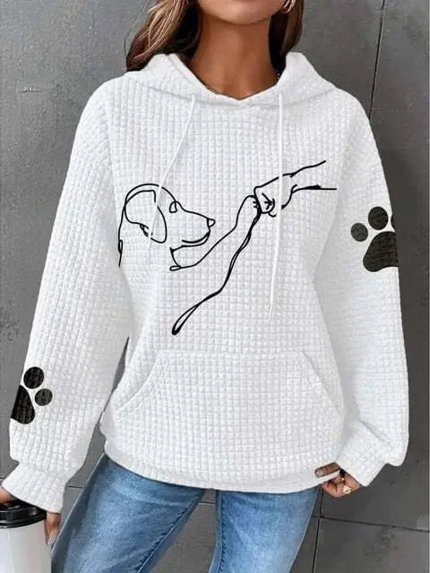 Paw Connection Waffle Hoodie Jasmine's Boutique Australia