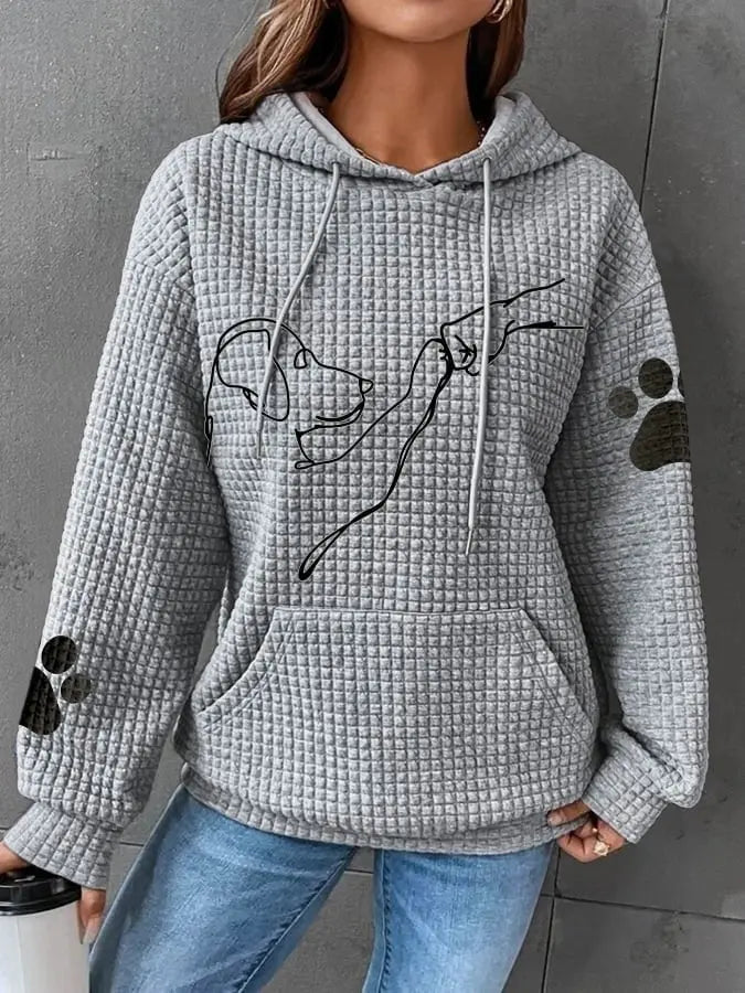 Paw Connection Waffle Hoodie Jasmine's Boutique Australia