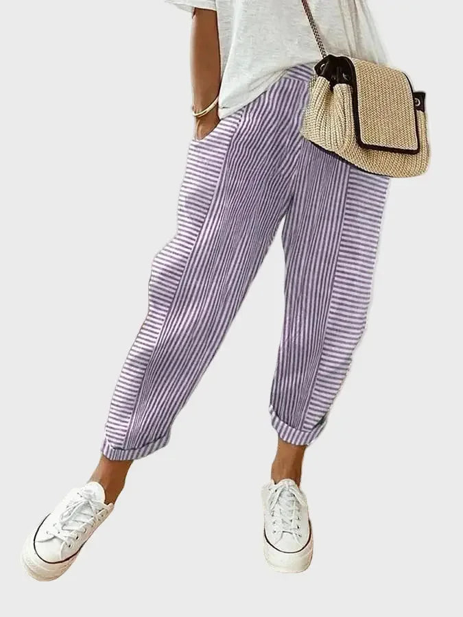 Casual Striped Jogger Pants Luxe-london.uk