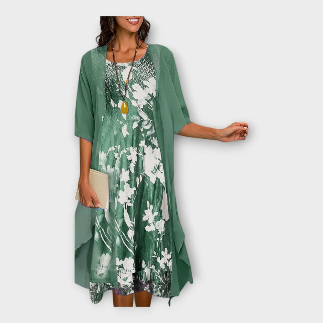 Airy Dress with Outer Jacket and Patterns Jasmine's Boutique Australia