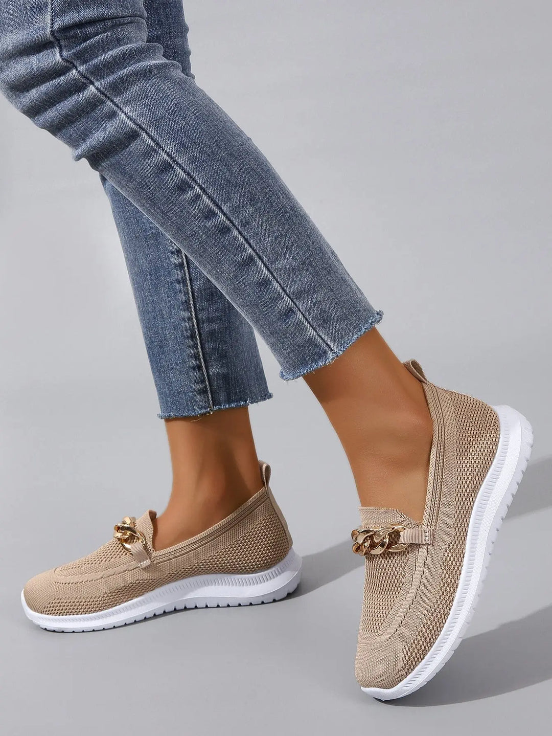 Chic Chain Accent Slip-Ons Jasmine's Boutique Australia