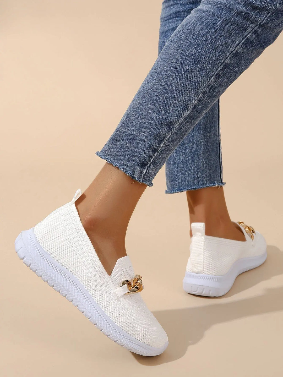 Chic Chain Accent Slip-Ons Jasmine's Boutique Australia