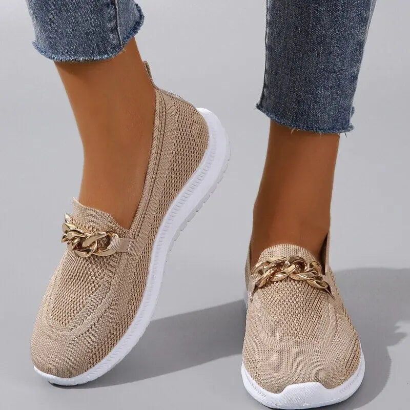 Chic Chain Accent Slip-Ons Jasmine's Boutique Australia