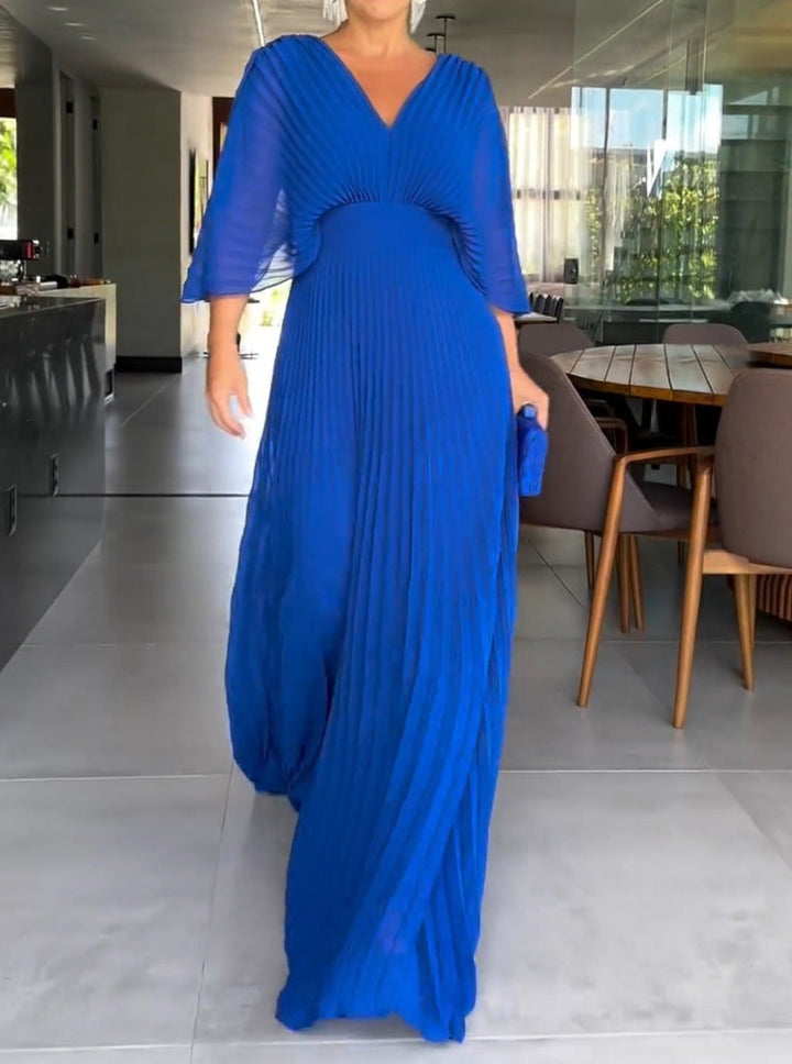Sassa - Floating Ribbed Dress with V-Neck Jasmine's Boutique Australia