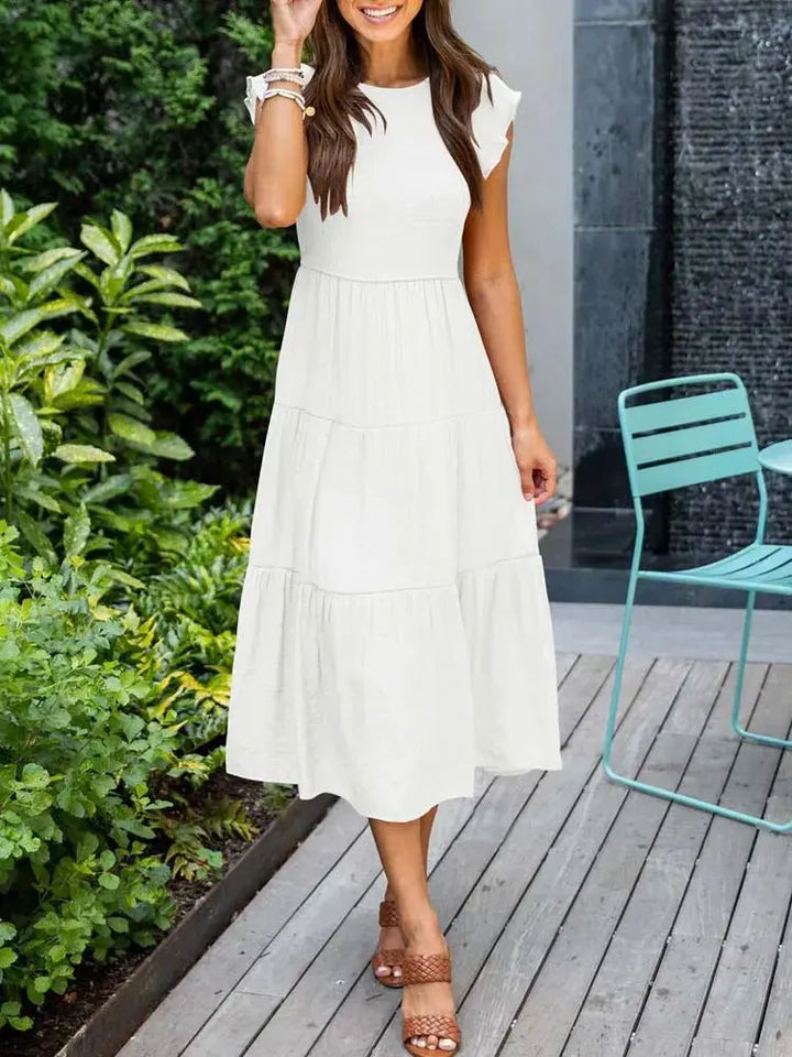 Rustic Charm Tiered Midi Dress Jasmine's Boutique Australia