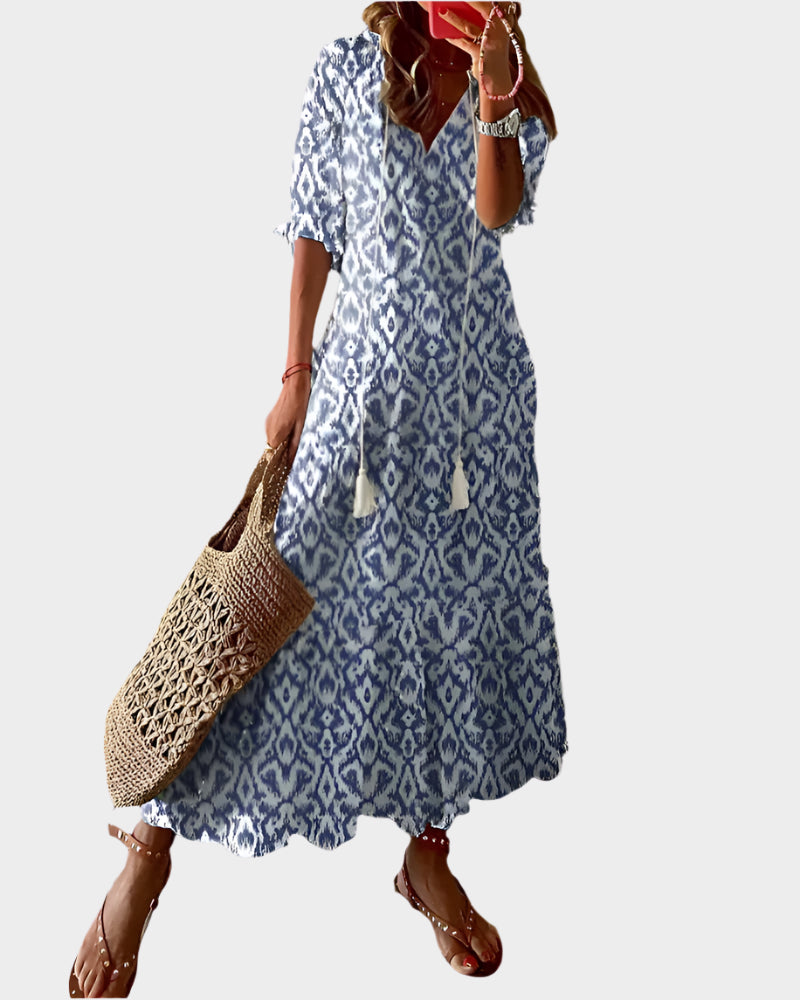 Vintage Dress with V-Neckline Jasmine's Boutique Australia