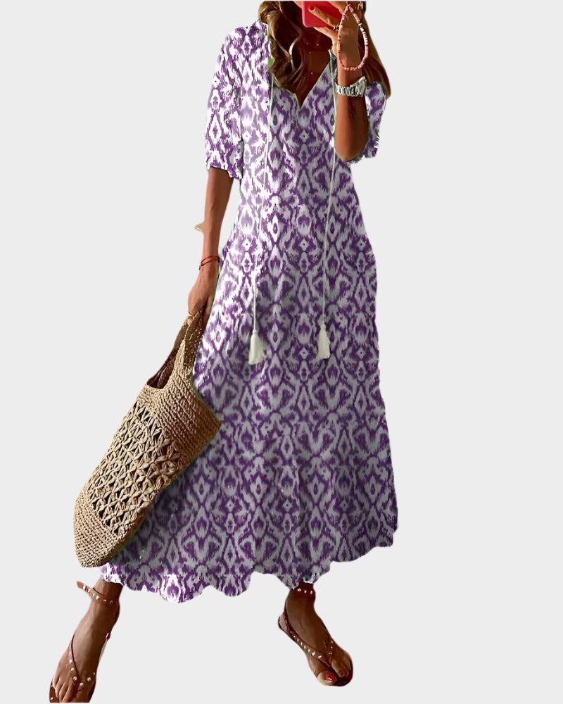 Vintage Dress with V-Neckline Jasmine's Boutique Australia