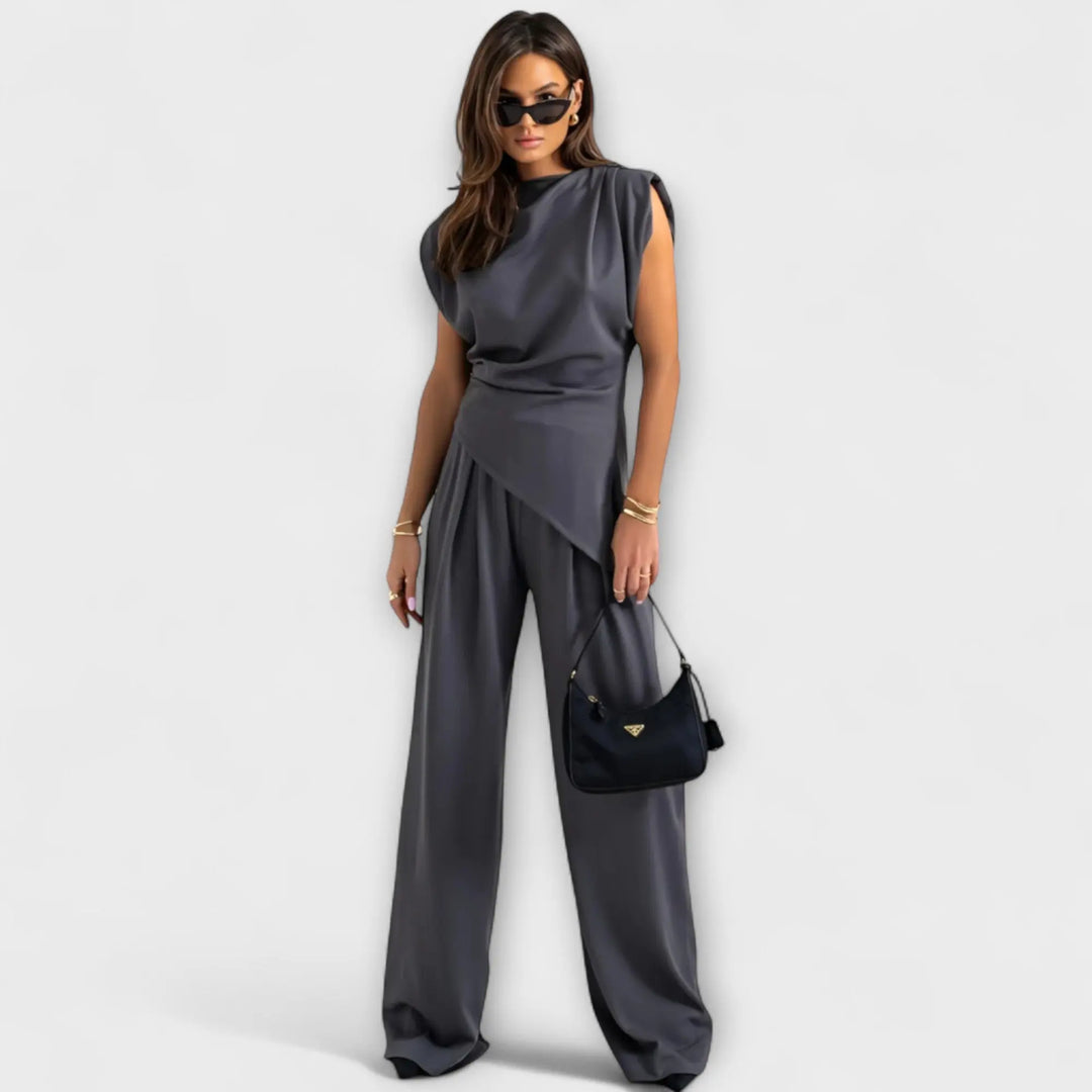 Asymmetrical Set with Dramatic Shoulders Jasmine's Boutique Australia
