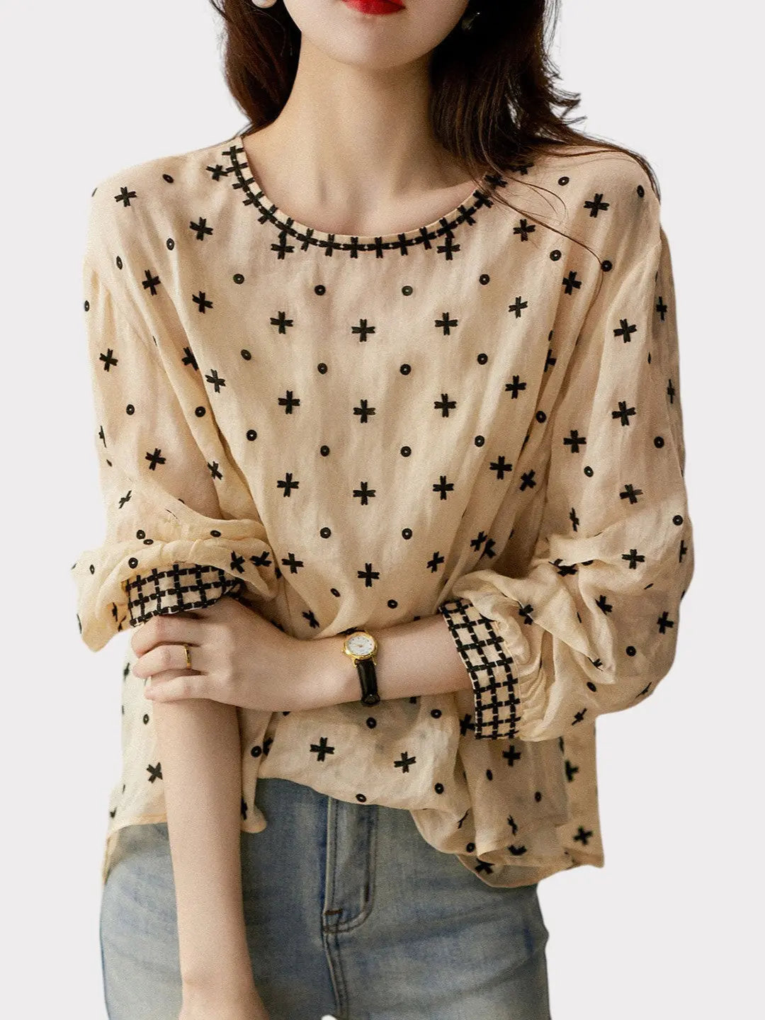 Crossweave Charm Blouse Jasmine's Boutique Australia