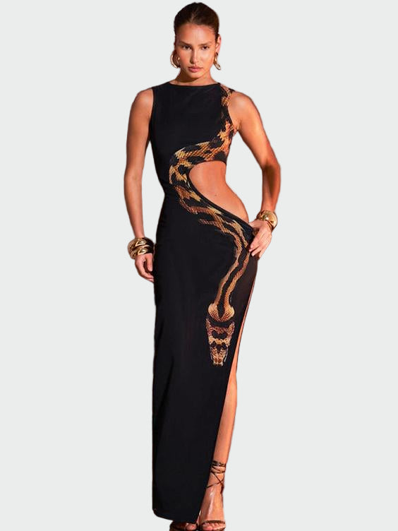 Slim Fit Split Back Maxi Dress Jasmine's Boutique Australia