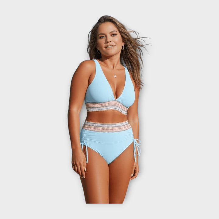 Bikini with Knitted Detail and High-Waisted Bottom Jasmine's Boutique Australia